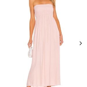 Lovers + Friends Pink Strapless Sundress for Weddings
